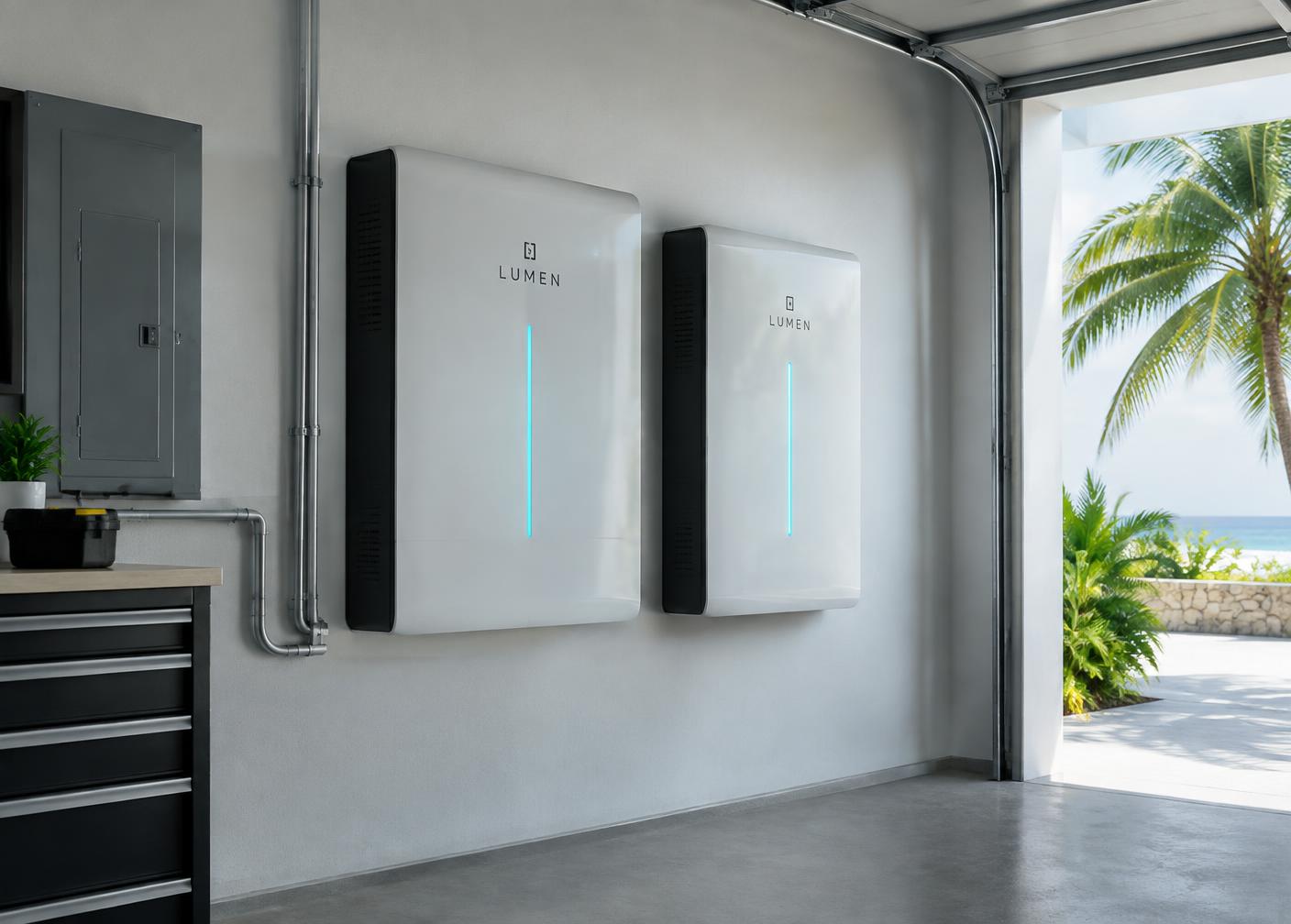 Wall-mounted home battery units
